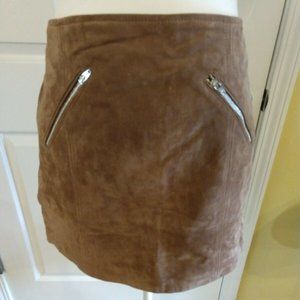 BLANK NYC Suede Leather Mini Skirt NEW